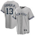 Mdoa NY.Yankees #13 Jazz Chisholm Jr Player Gray Road Game Stitched Jerseys