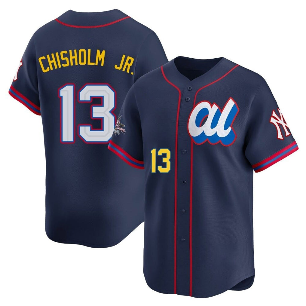 Mdoa NY.Yankees #13 Jazz Chisholm Jr Player Navy All Star Limited Home Stitched Jerseys