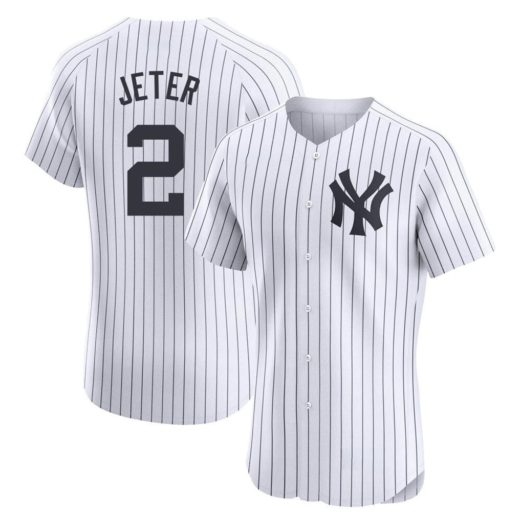 Mdoa NY.Yankees #2 Derek Jeter Player White Limited Elite Home Stitched Jerseys
