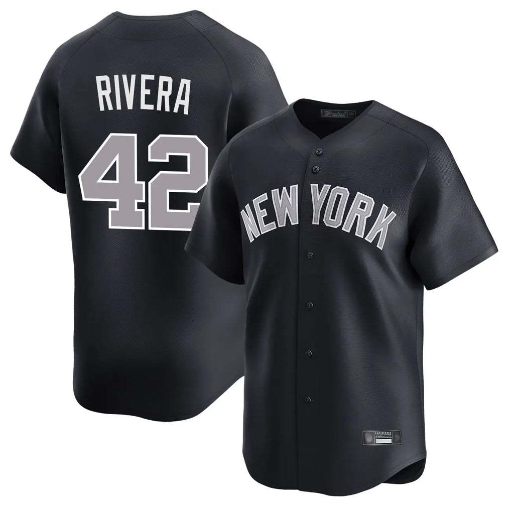 Mdoa NY.Yankees #42 Mariano Rivera Player Navy Limited Home Stitched Jerseys