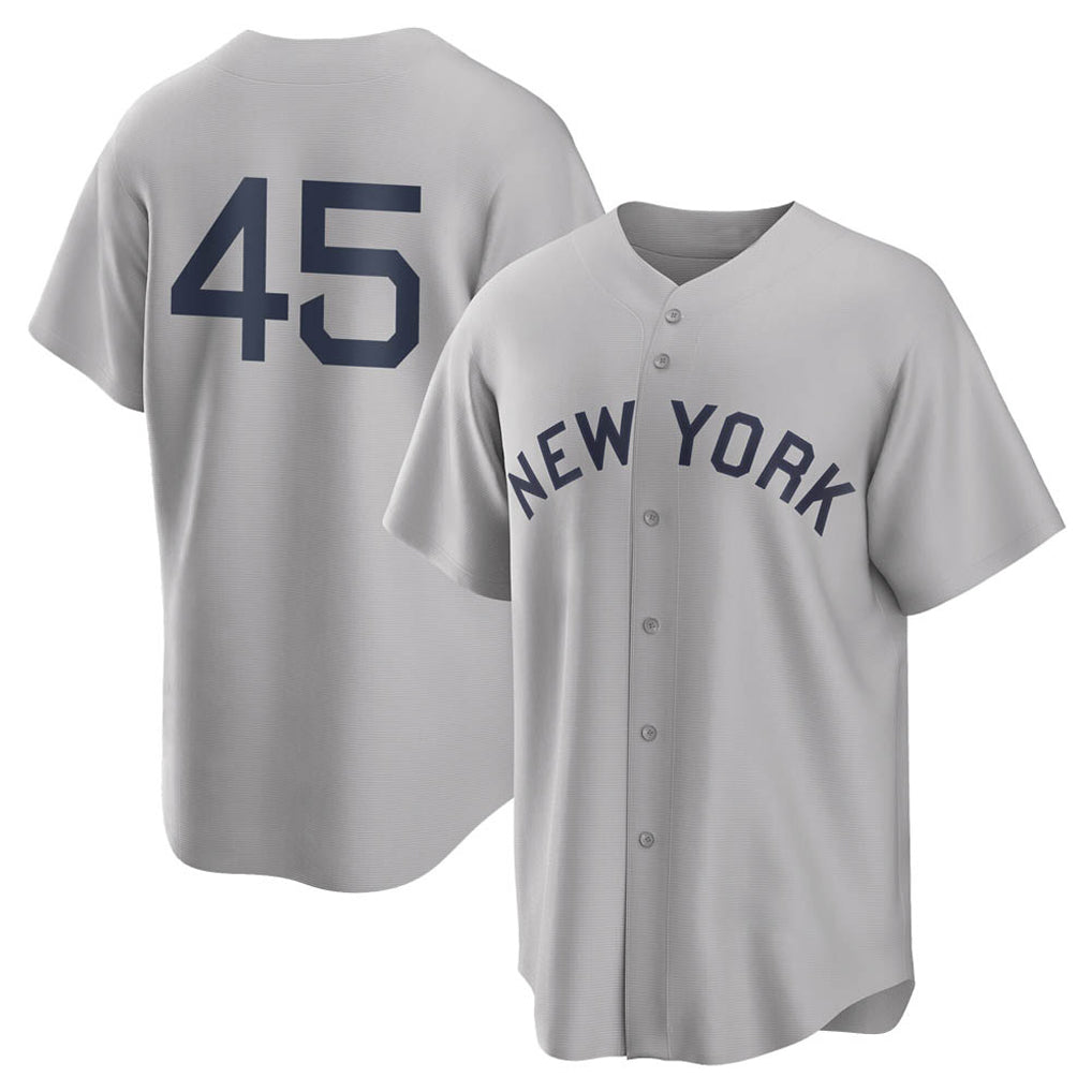 Mdoa NY.Yankees #45 Gerrit Cole Player Gray Field of Dreams Game Stitched Jerseys