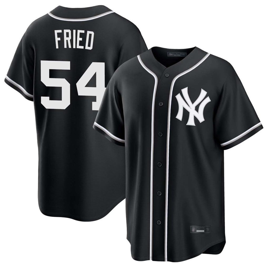 Mdoa NY.Yankees #54 Max Fried Player Black Out Game Stitched Jerseys