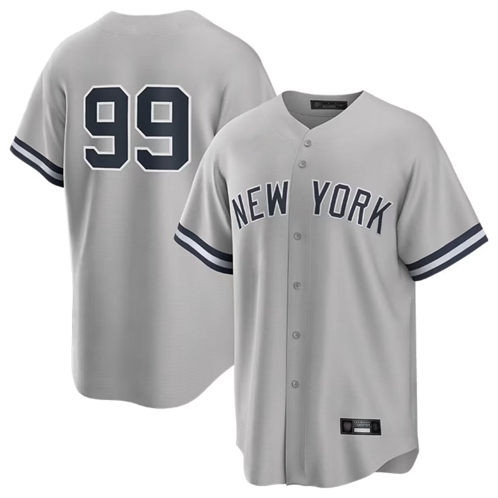 Mdoa NY.Yankees #99 Aaron Judge Player Gray Road Game Stitched Jerseys