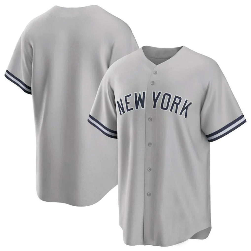 Mdoa NY.Yankees Blank Player Gray Road Game Stitched Jerseys