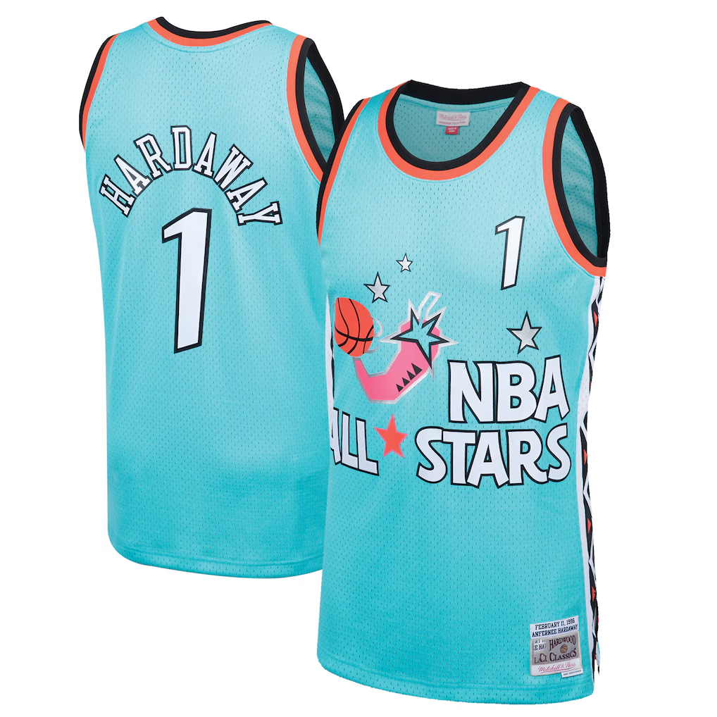 Mdoa O.Magic 1996 All-Star Game #1 Penny Hardaway Mitchell & Ness Teal Hardwood Classics Swingman Jerseys