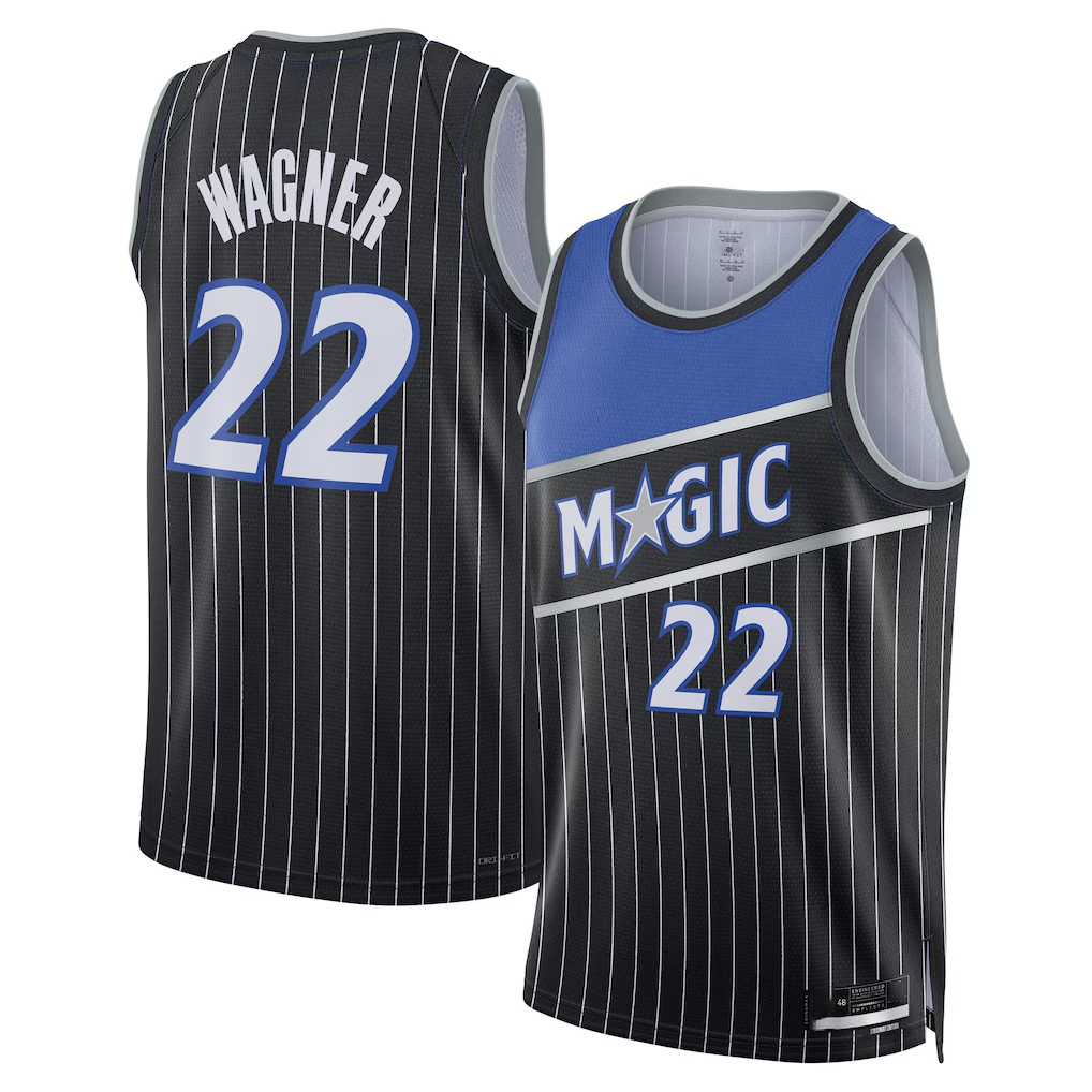 Mdoa O.Magic #22 Franz Wagner Black Swingman Jerseys - Statement Edition