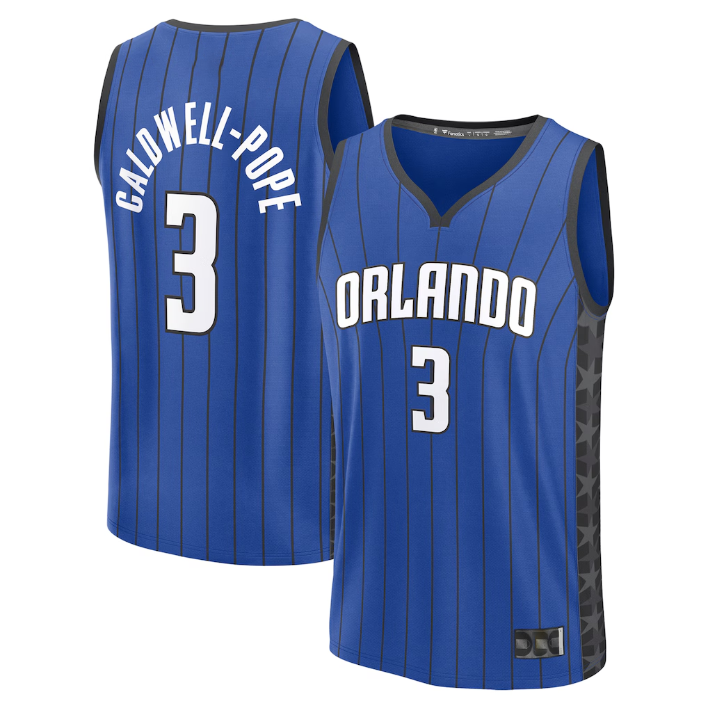 Mdoa O.Magic #3 Kentavious Caldwell-Pope Blue Fast Break Replica Player Jerseys - Statement Edition