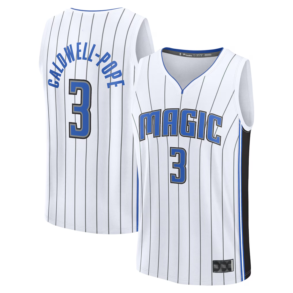 Mdoa O.Magic #3 Kentavious Caldwell-Pope White Fast Break Replica Player Jerseys - Association Edition