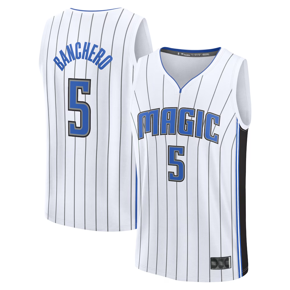 Mdoa O.Magic #5 Paolo Banchero  White Fast Break Replica Player Jerseys - Association Edition