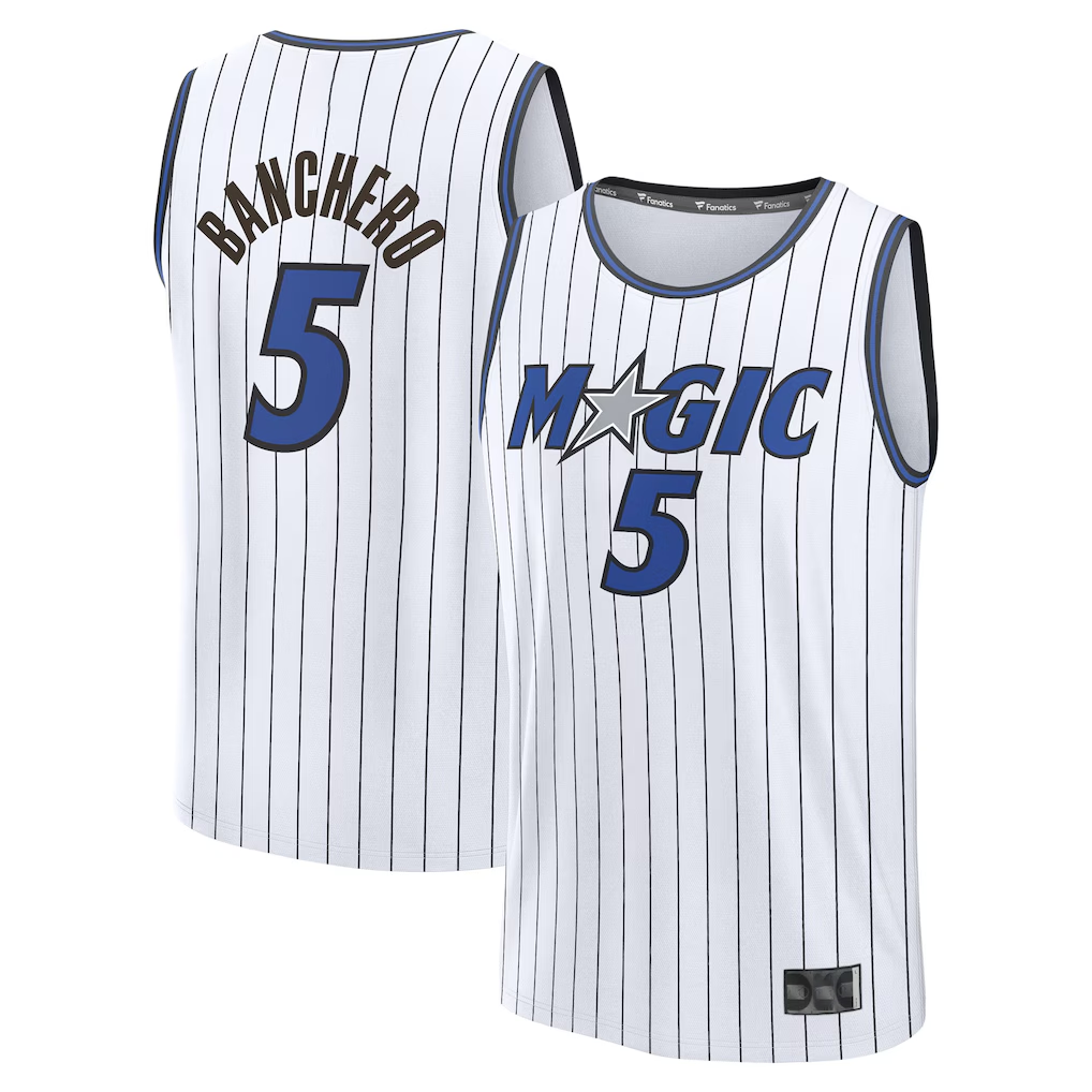 Mdoa O.Magic #5 Paolo Banchero  White Fast Break Replica Player Jerseys - Association Edition