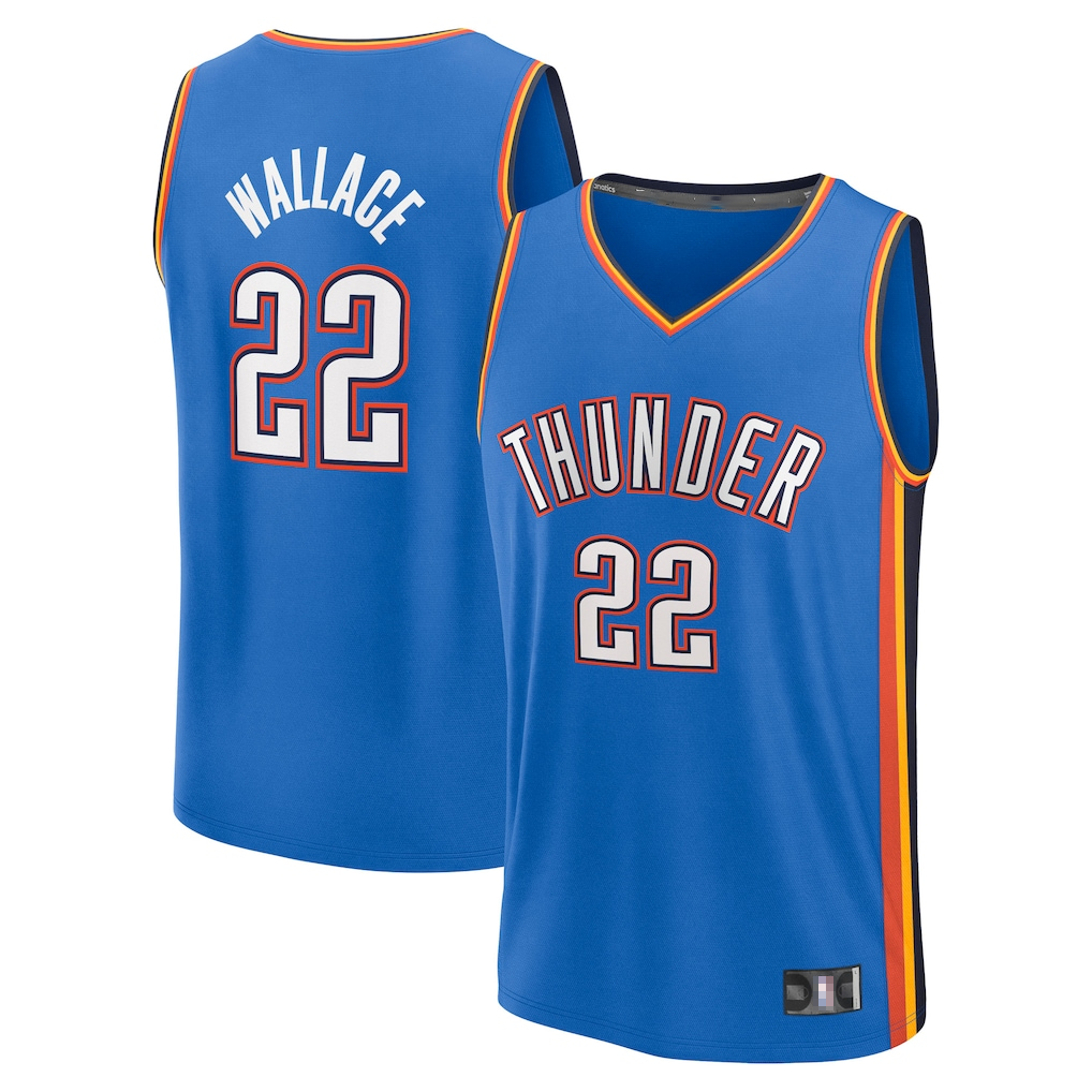 Mdoa OC.Thunder #22 Cason Wallace Blue Fast Break Replica Player Stitched Jerseys - Icon Edition