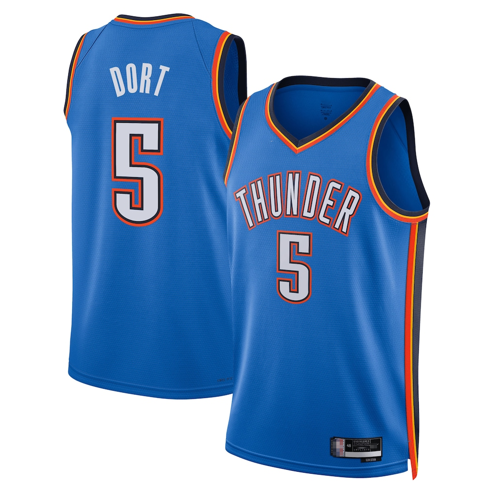 Mdoa OC.Thunder #5 Luguentz Dort Blue Swingman Stitched Jerseys - Icon Edition