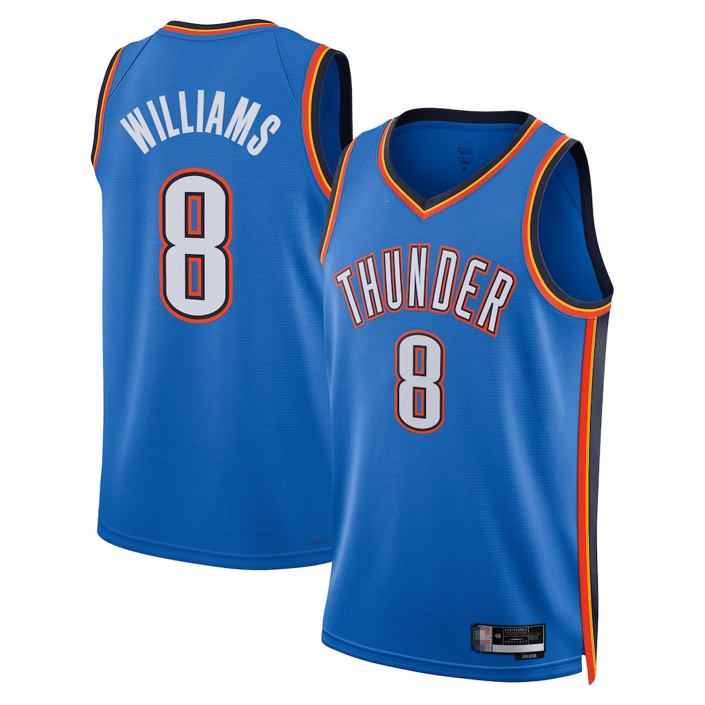 Mdoa OC.Thunder #8 Jared McCain Blue Swingman Stitched Jerseys - Icon Edition