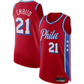 Mdoa P.76ers #21 Joel Embiid Jordan Brand Red Authentic Player Jerseys - Statement Edition