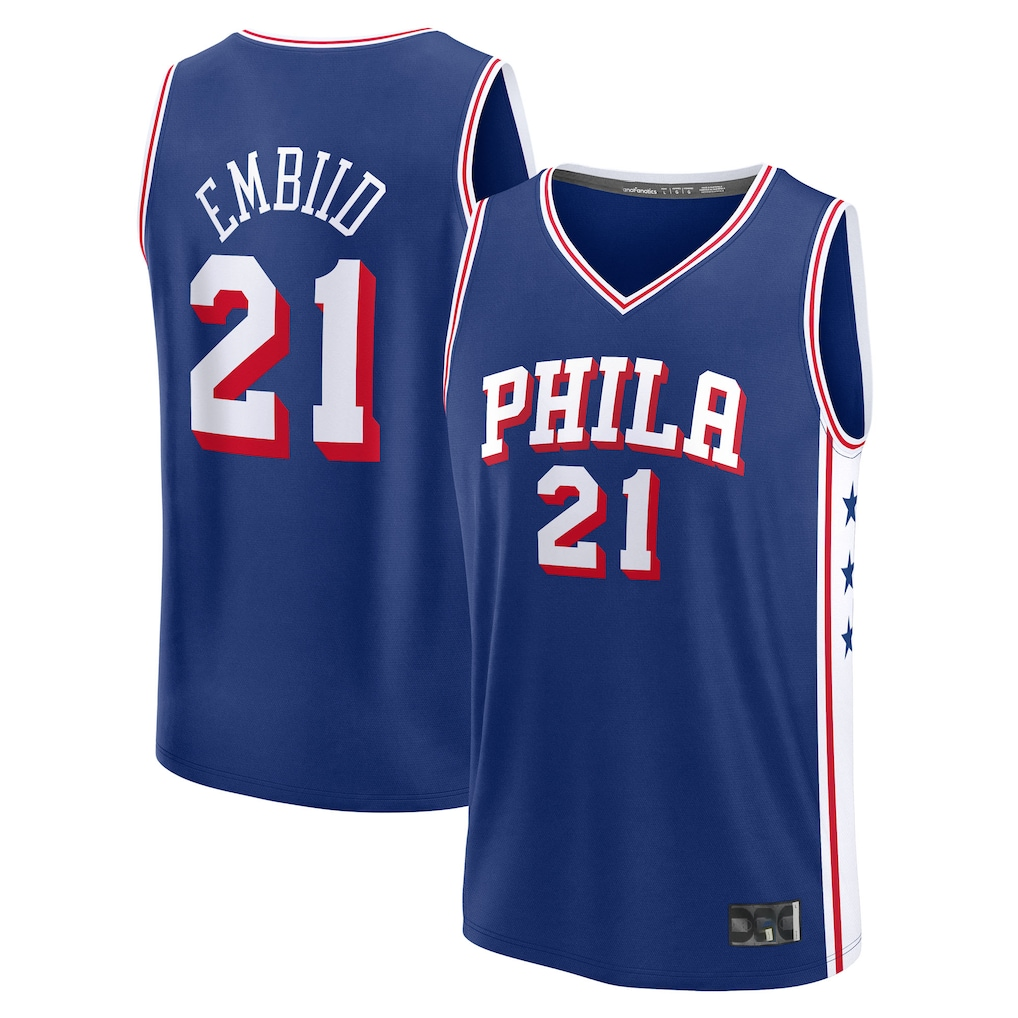 Mdoa P.76ers #21 Joel Embiid  White Fast Break Replica Jerseys - Association Edition