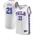 Mdoa P.76ers #21 Joel Embiid White Replica Jerseys - Association Edition