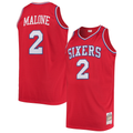 Mdoa P.76ers #2 Moses Malone Mitchell & Ness Red 1982-83 Big & Tall Hardwood Classics Swingman Jerseys
