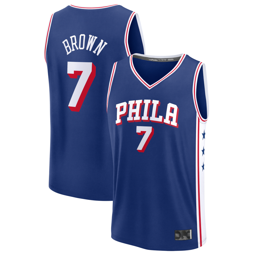 Mdoa P.76ers #7 Jaylen Brown Royal Fast Break Jerseys - Icon Edition
