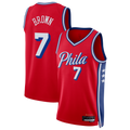 Mdoa P.76ers #7 Jaylen Brown Red Swingman Jerseys - Statement Edition