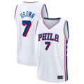 Mdoa P.76ers #7 Jaylen Brown White Fast Break Jerseys - Association Edition