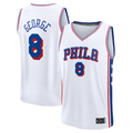 Mdoa P.76ers #8 Paul George White Fast Break Replica Player Jerseys