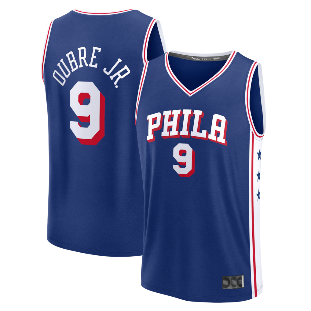 Mdoa P.76ers #9 Kelly Oubre Jr.  Blue Fast Break Jerseys - Icon Edition