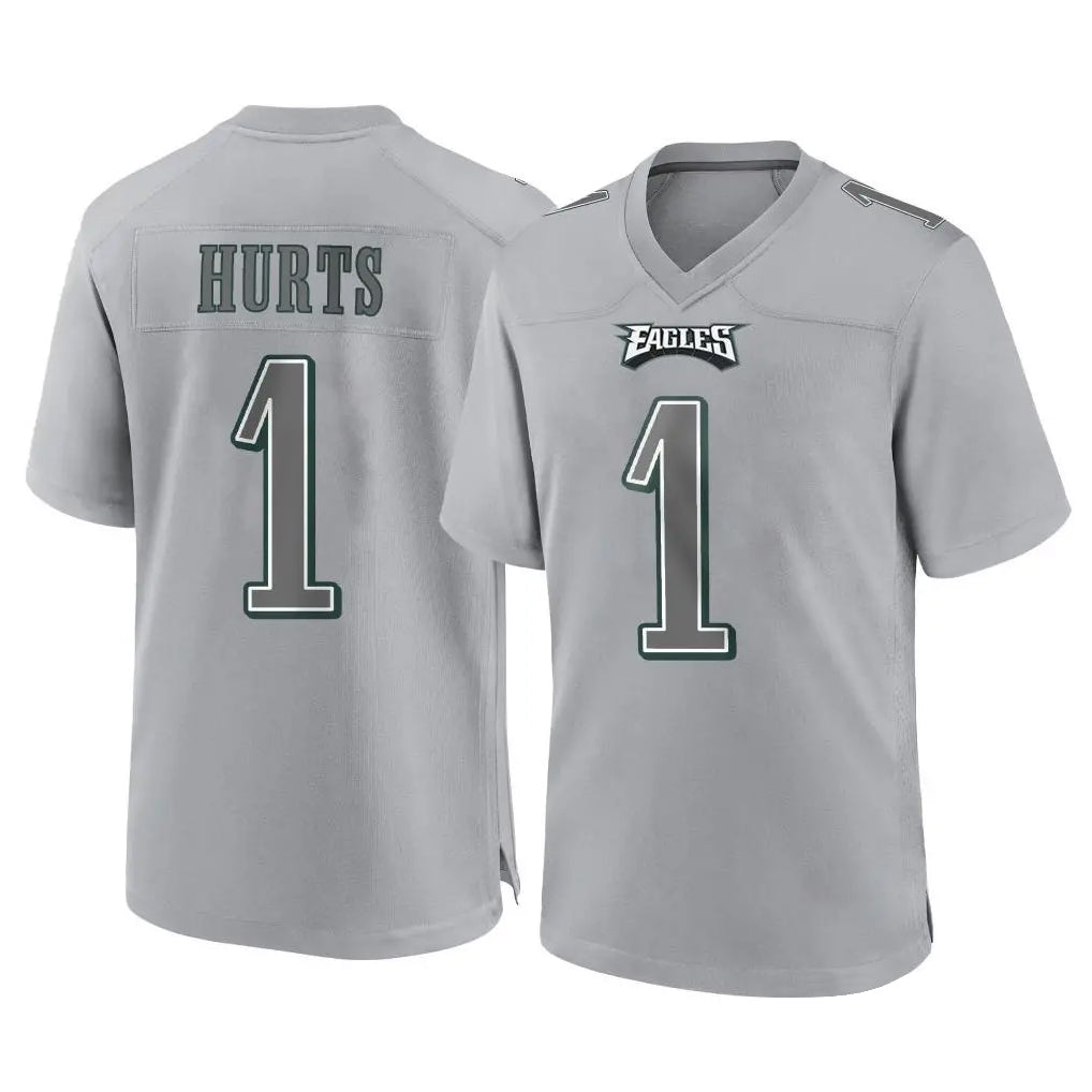 Mdoa P.Eagles #1 Jalen Hurts Player Gray Atmosphere Fashion Home Game Stitched Jerseys
