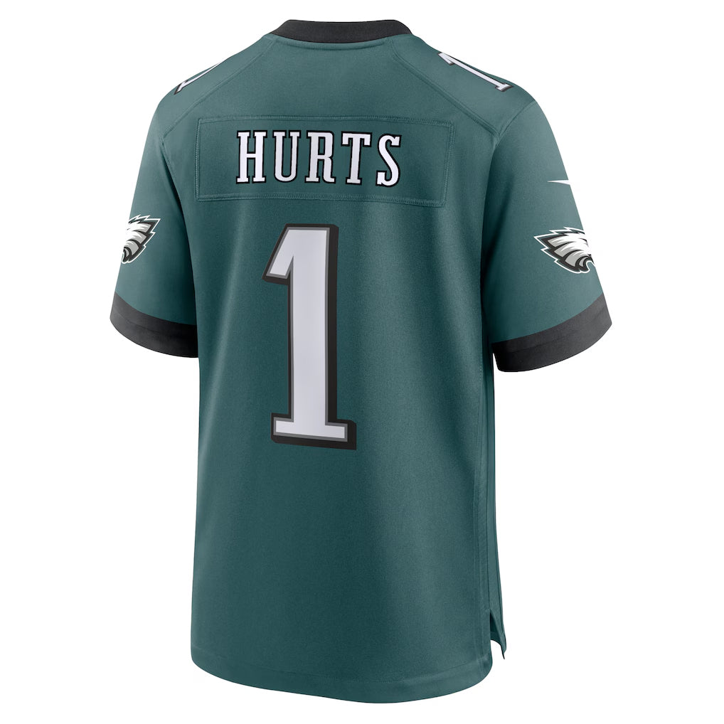 Mdoa P.Eagles #1 Jalen Hurts Player Midnight Green Home Game Stitched Jerseys