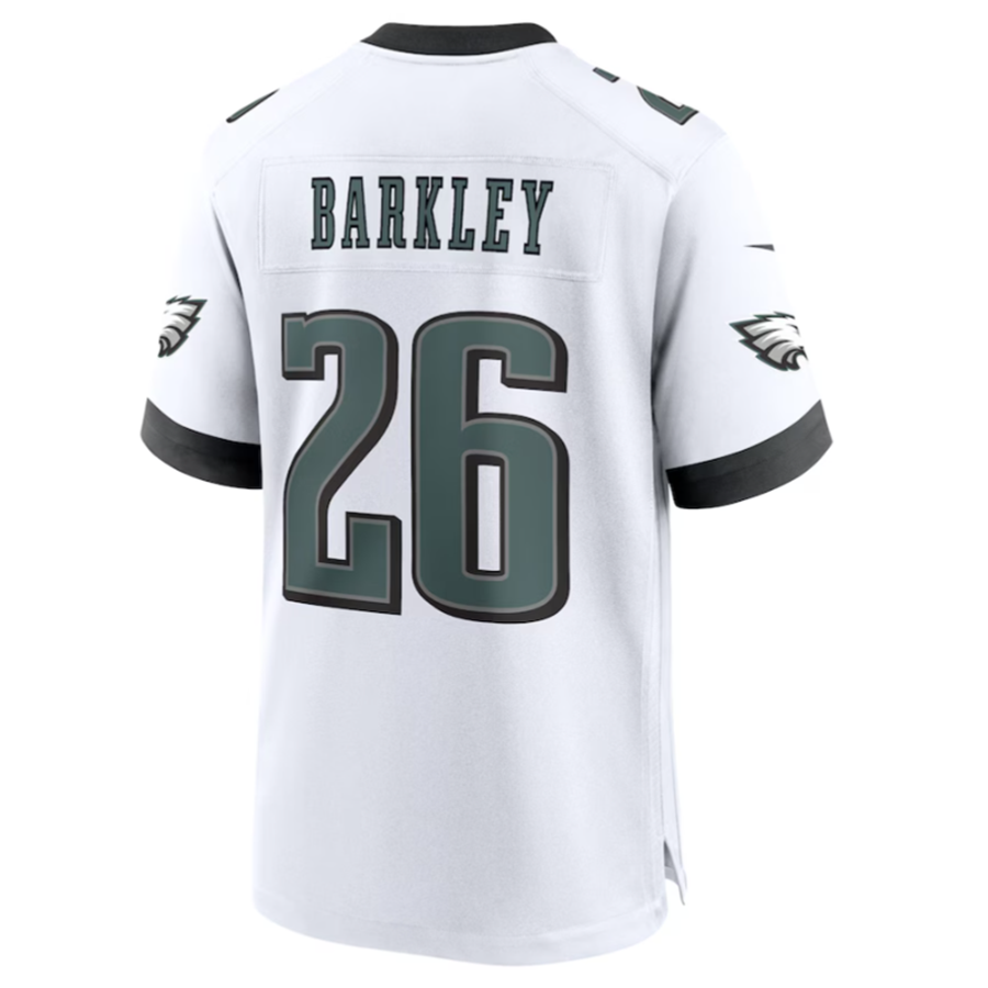 Mdoa P.Eagles #26 Saquon Barkley Midnight White Game Player Jersey Stitched American Stitched Jersey