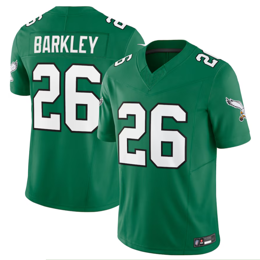 Mdoa P.Eagles #26 Saquon Barkley Player Kelly Green Vapor F.U.S.E. Limited Stitched Jerseys