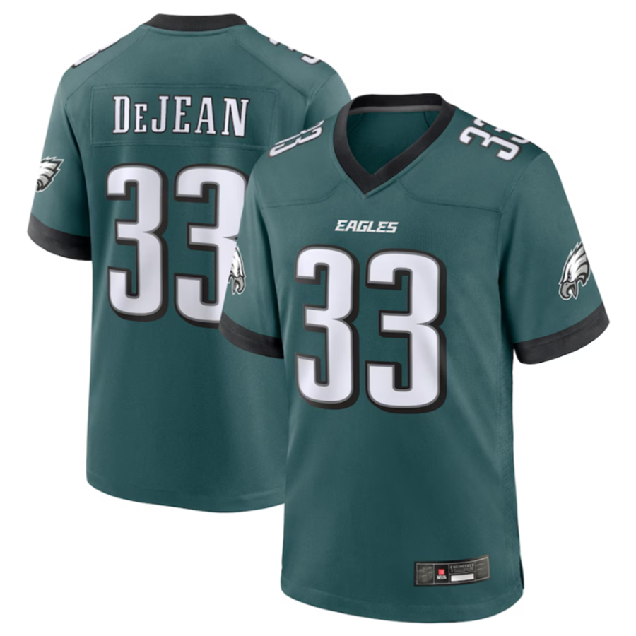 Mdoa P.Eagles #33 Cooper DeJean Green 2024 Draft Alternate Player Game Stitched American Stitched Jerseys