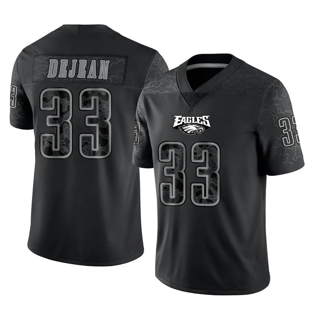 Mdoa P.Eagles #33 Cooper DeJean Player Black Reflective Limited Home Game Stitched Jerseys
