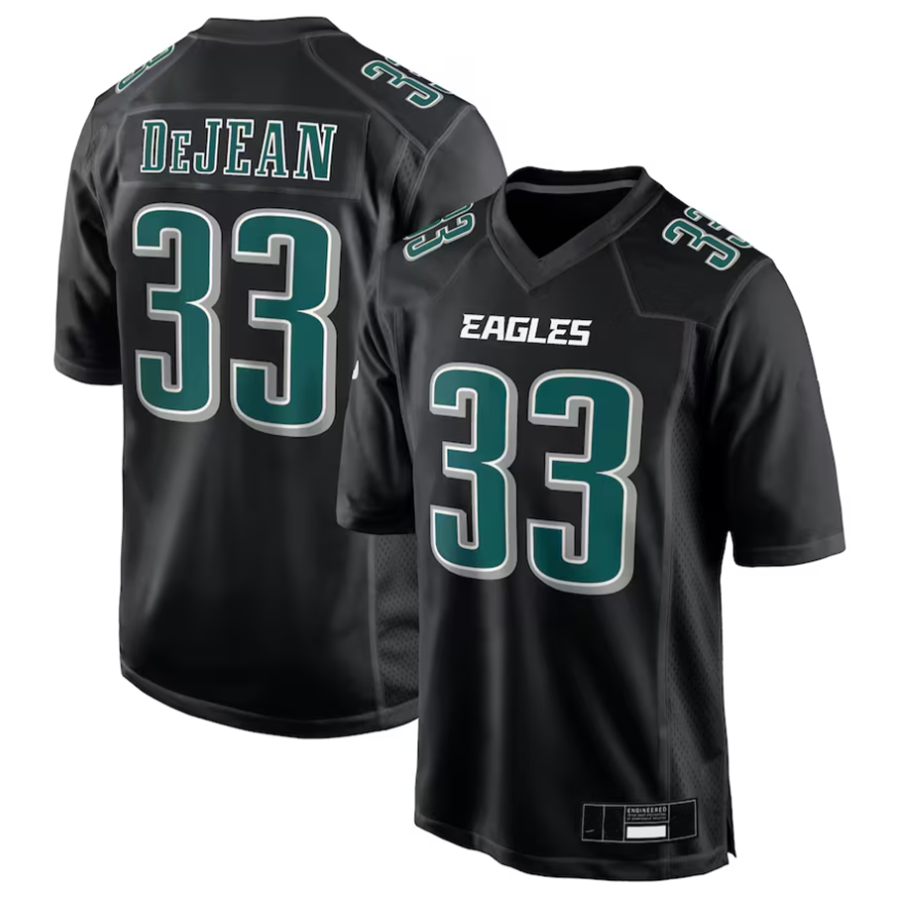 Mdoa P.Eagles #33 Cooper DeJean Player Carbon Black Super Bowl LIX Fashion Game Player Stitched Jerseys