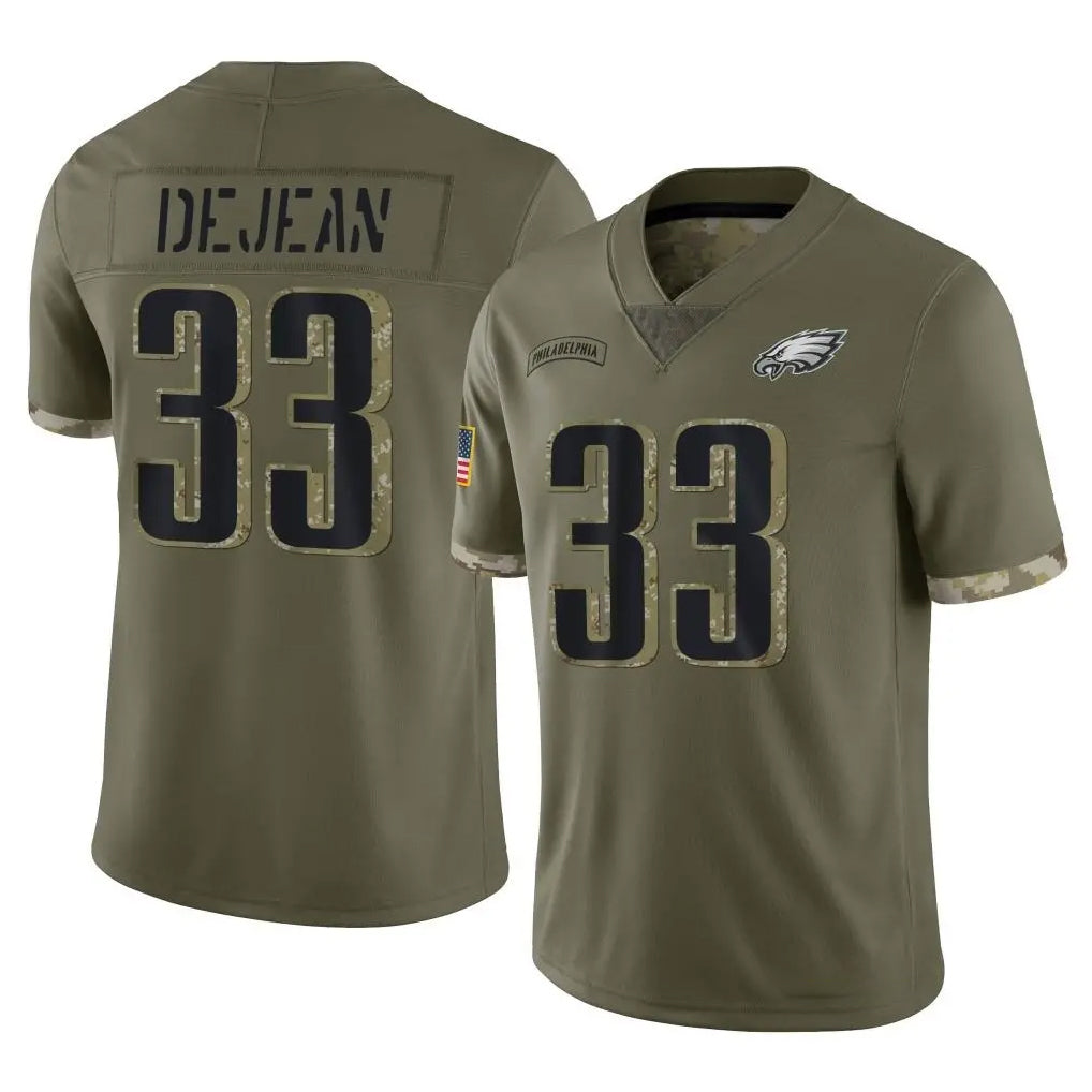 Mdoa P.Eagles #33 Cooper DeJean Player Olive Salute To Service Limited Stitched Jerseys