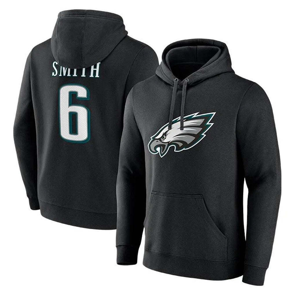 Mdoa P.Eagles #6 DeVonta Smith Player Black Pullover Hoodies Home Game Stitched Jerseys