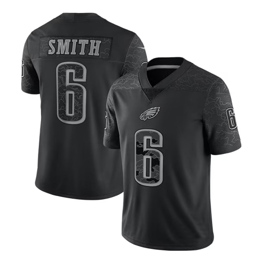 Mdoa P.Eagles #6 DeVonta Smith Player Black REFLECTIVE Limited Stitched Jerseys