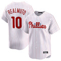 Mdoa P.Phillies #10 J.T. Realmuto Player White Home Limited Stitched Jerseys