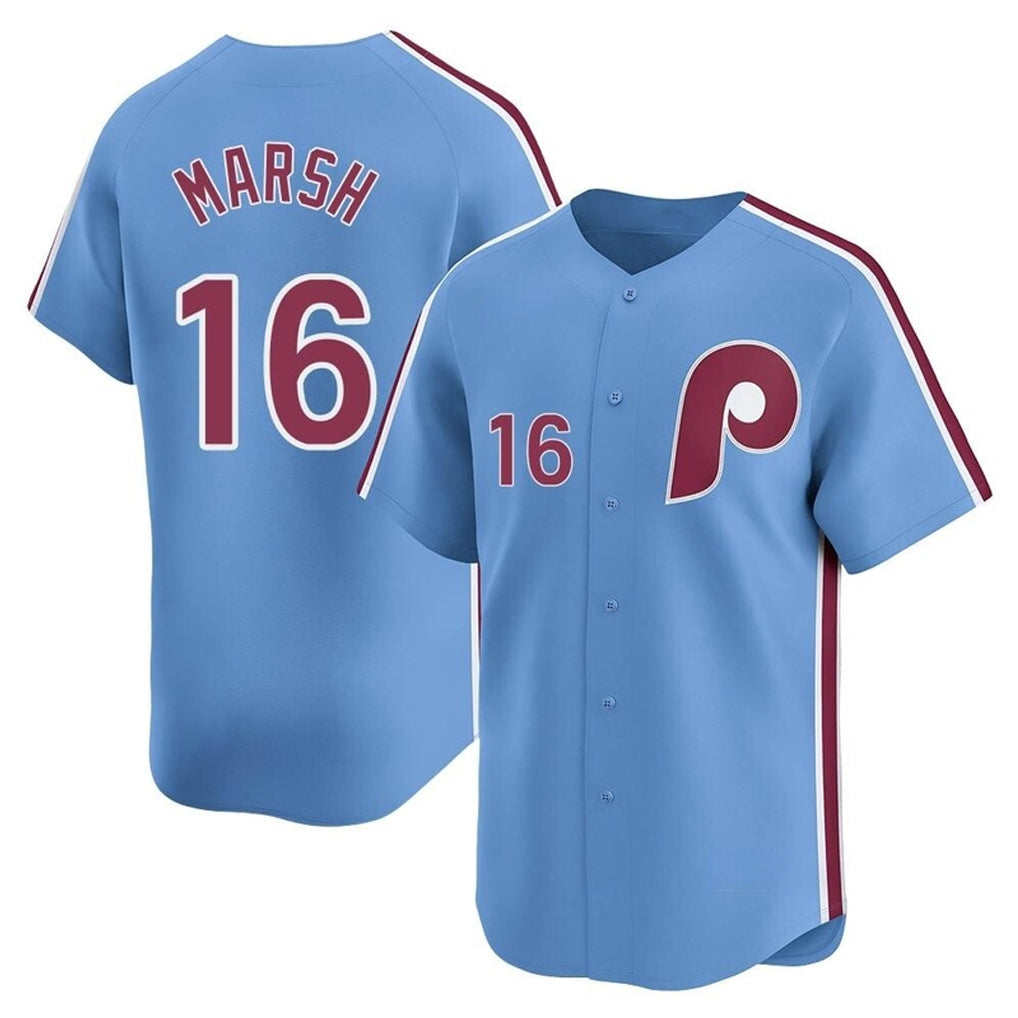 Mdoa P.Phillies #16 Brandon Marsh Player Light Blue Game Stitched Jerseys
