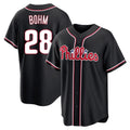 Mdoa P.Phillies #28 Alec Bohm Player Black Fashion Out Home Game Stitched Jerseys
