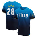 Mdoa P.Phillies #28 Alec Bohm Player Blue City Connect Home Limited Elite Stitched Jerseys