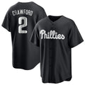 Mdoa P.Phillies #2 Justin Crawford Player Black Alt Fashion Home Game Stitched Jerseys