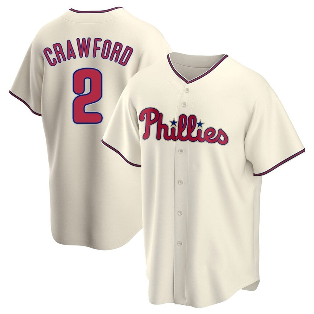 Mdoa P.Phillies #2 Justin Crawford Player Cream Game Stitched Jerseys