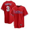 Mdoa P.Phillies #3 Bryce Harper Player Red Home Game Stitched Jerseys