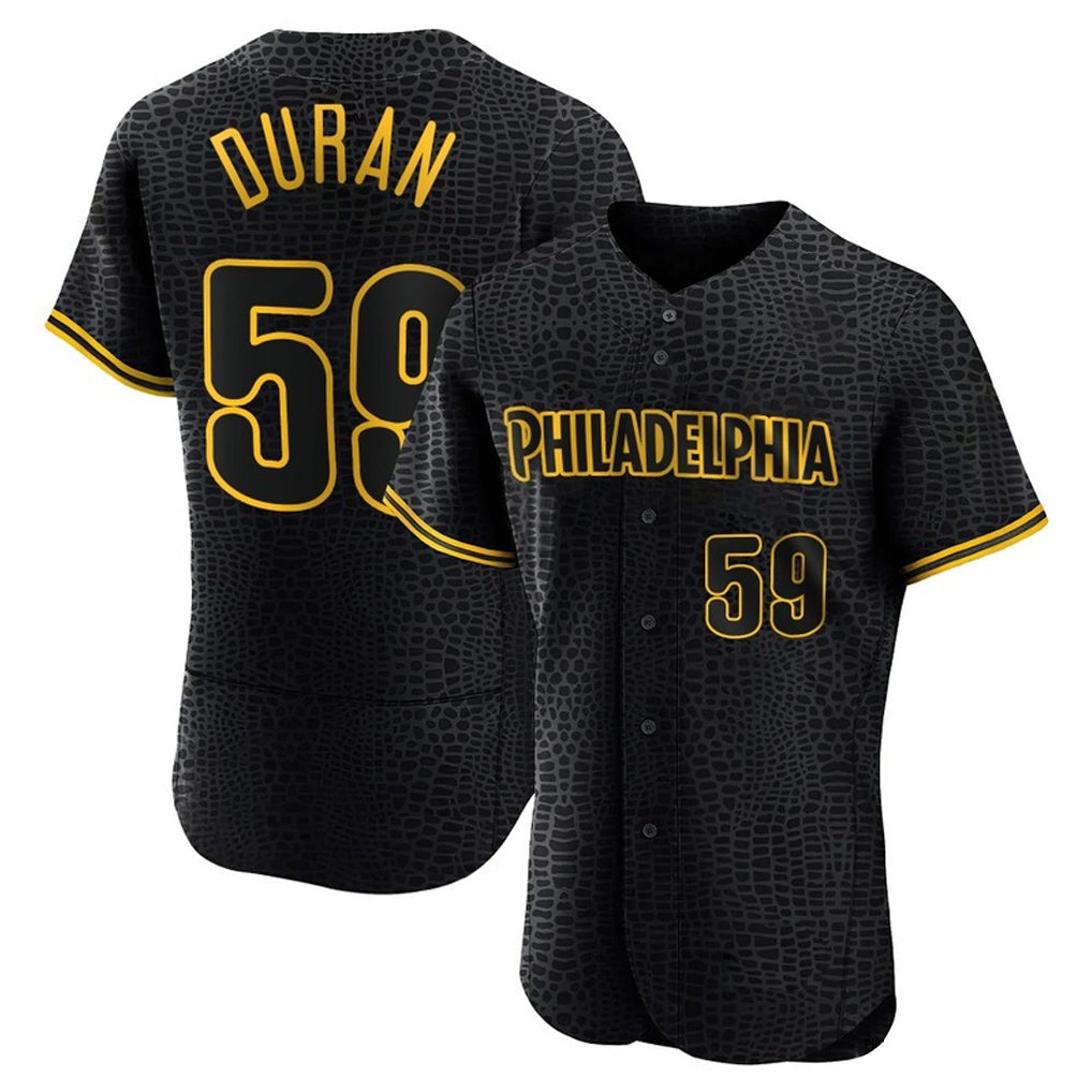 Mdoa P.Phillies #59 Jhoan Duran Player Black Snake Skin City Home Limited Elite Stitched Jerseys