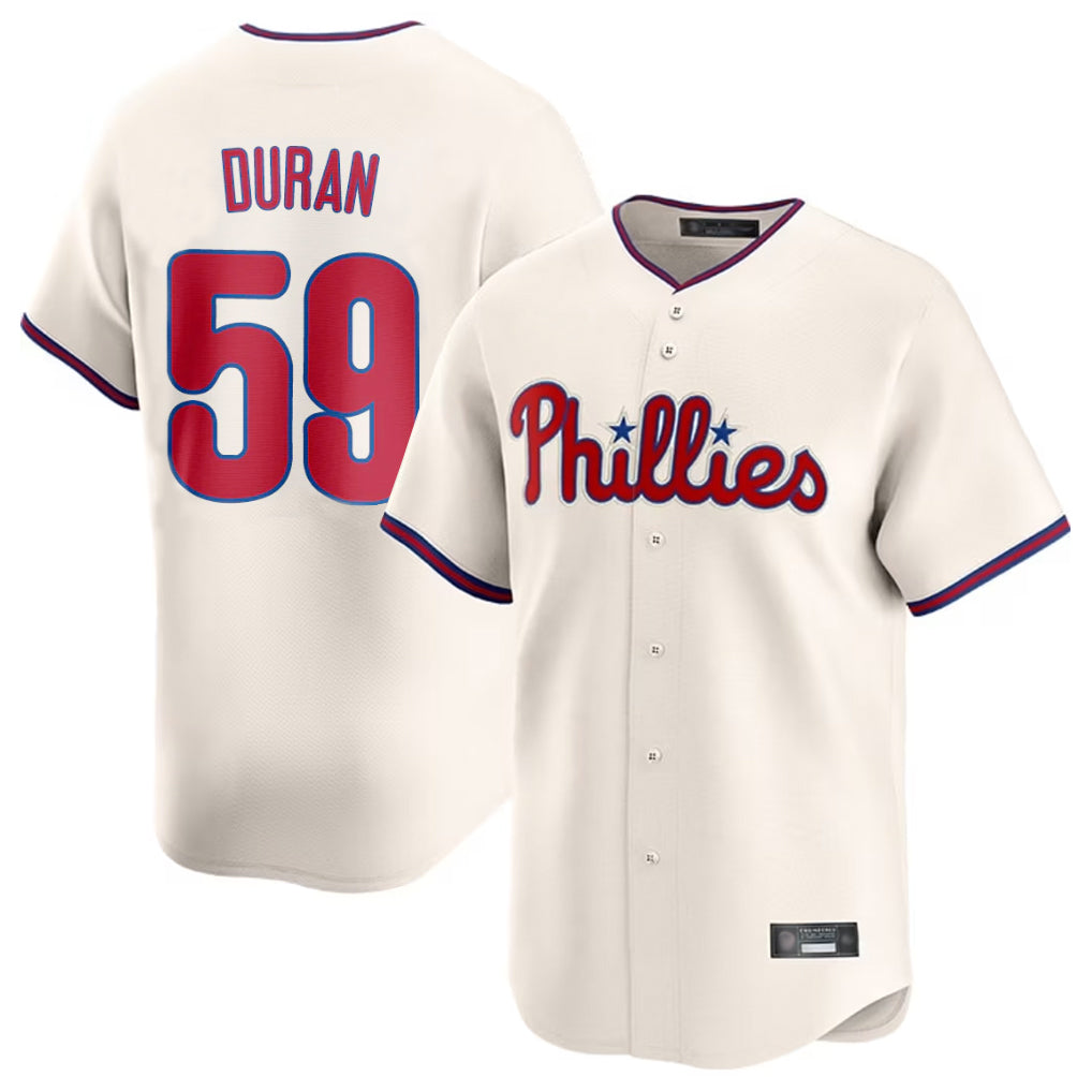 Mdoa P.Phillies #59 Jhoan Duran Player Cream Home Limited Stitched Jerseys