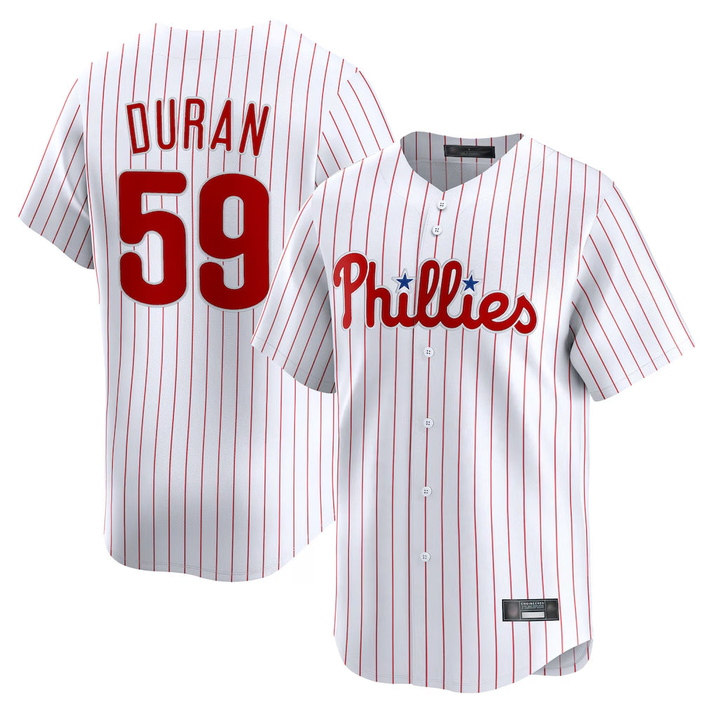 Mdoa P.Phillies #59 Jhoan Duran Player White Home Limited Stitched Jerseys