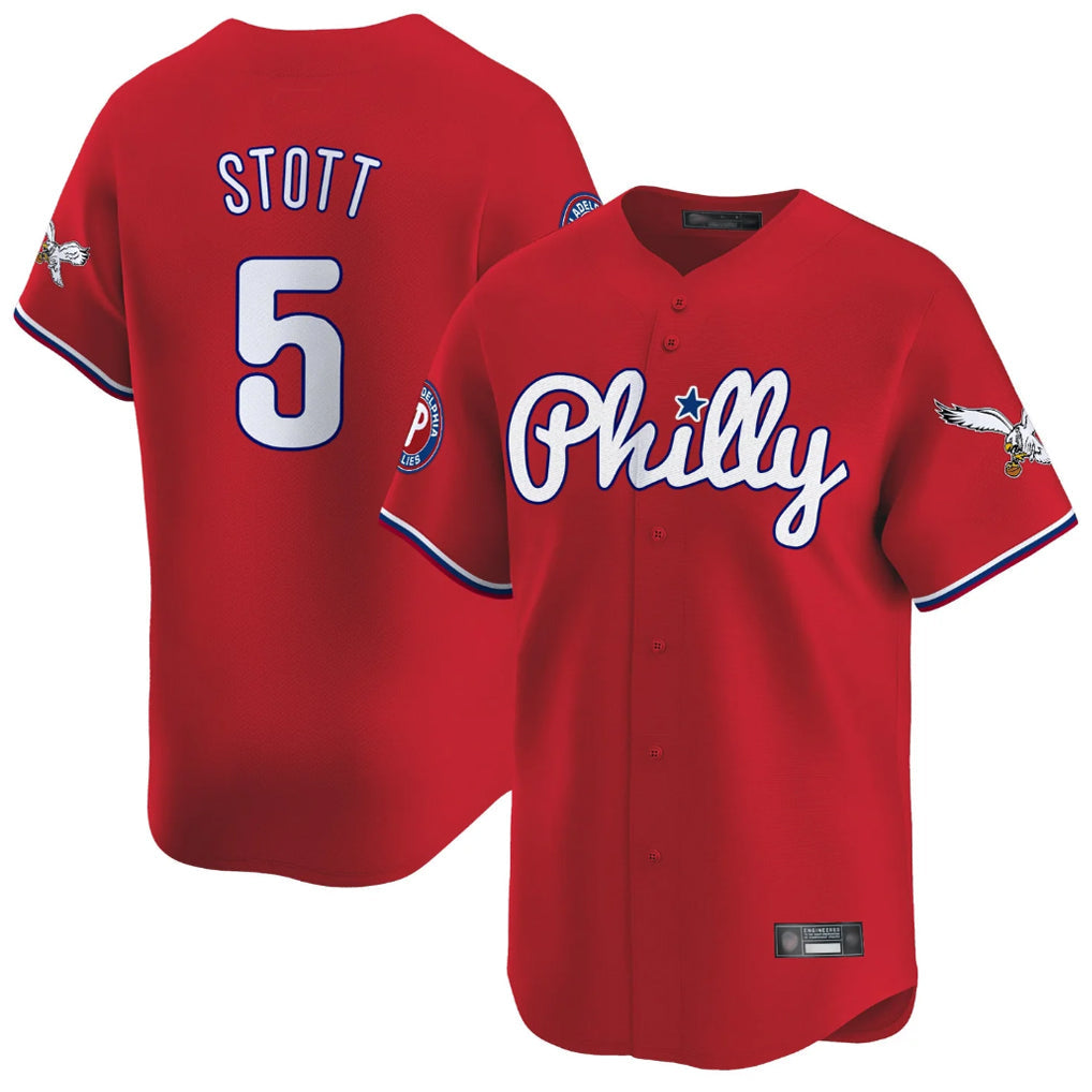 Mdoa P.Phillies #5 Bryson Stott Player Red Phillies & Eagles Vapor Premier Limited Stitched Jerseys