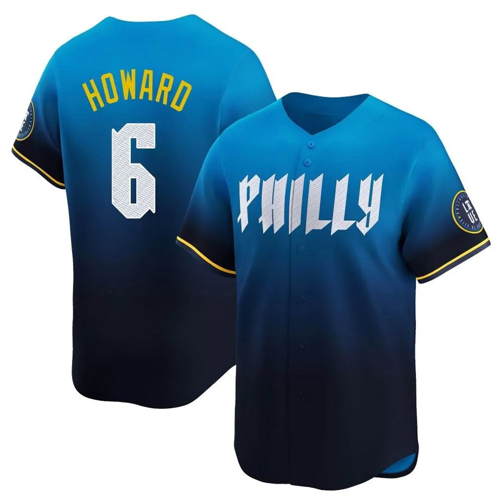 Mdoa P.Phillies #6 Ryan Howard Player Blue City Connect Home Limited Stitched Jerseys