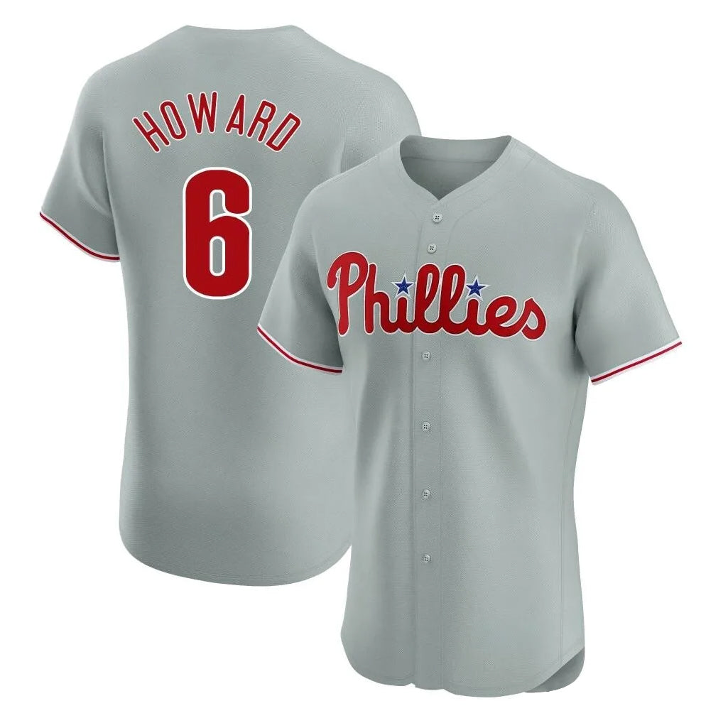 Mdoa P.Phillies #6 Ryan Howard Player Gray Home Limited Elite Stitched Jerseys