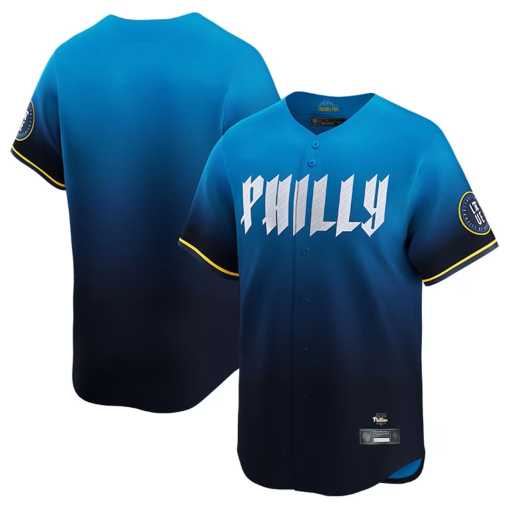 Mdoa P.Phillies Blank Player Blue City Connect Home Limited Stitched Jerseys